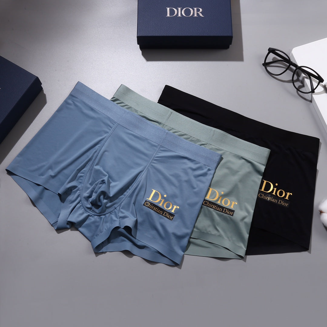 Dior gold side wordmark boxer briefs - view 1