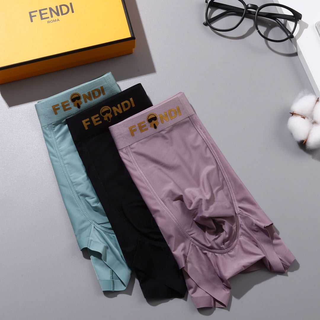 Fendi gold lettered waist boxer briefs - view 1