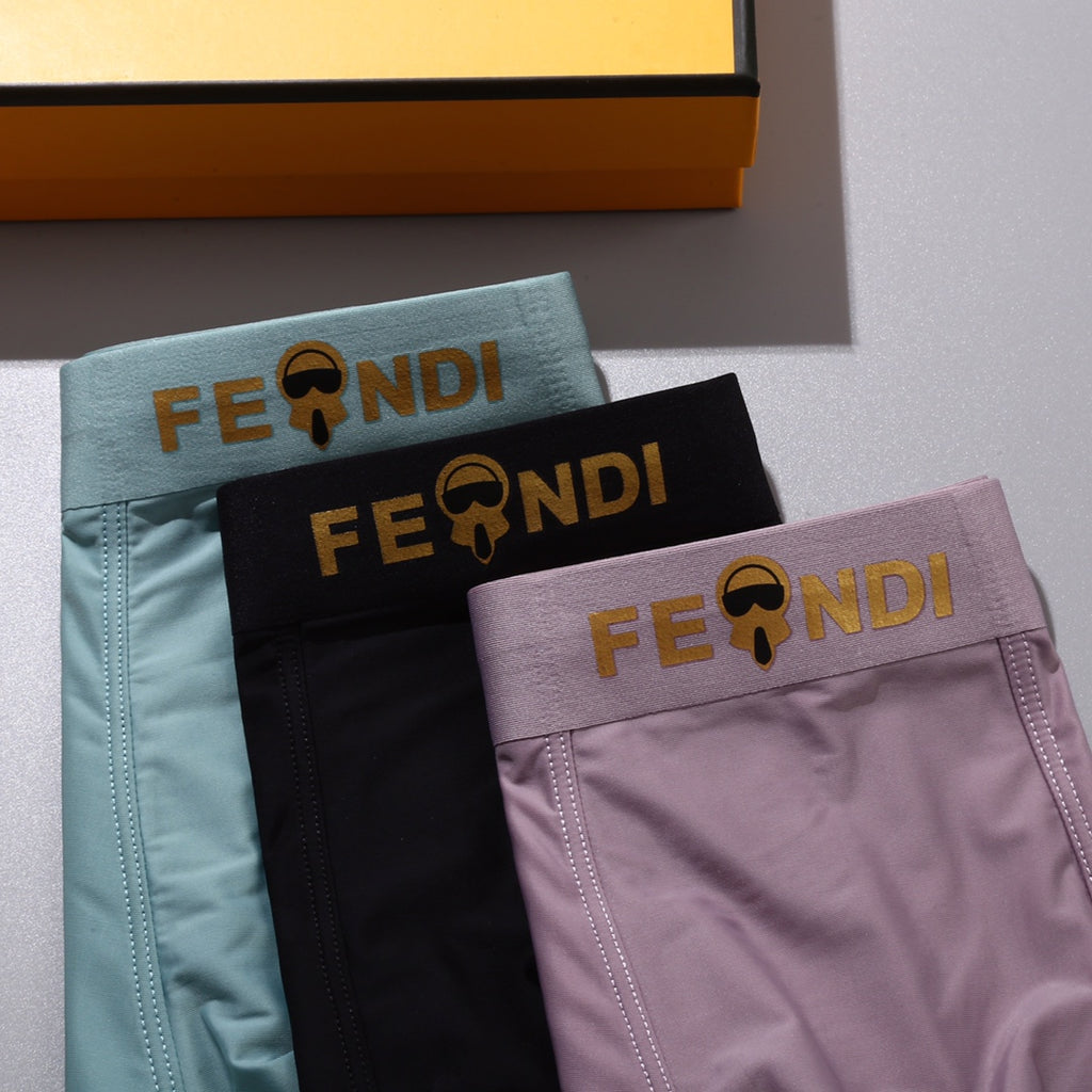 Fendi gold lettered waist boxer briefs - view 2