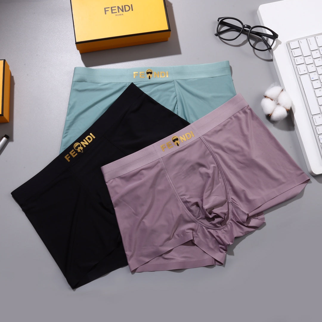 Fendi gold lettered waist boxer briefs - view 5
