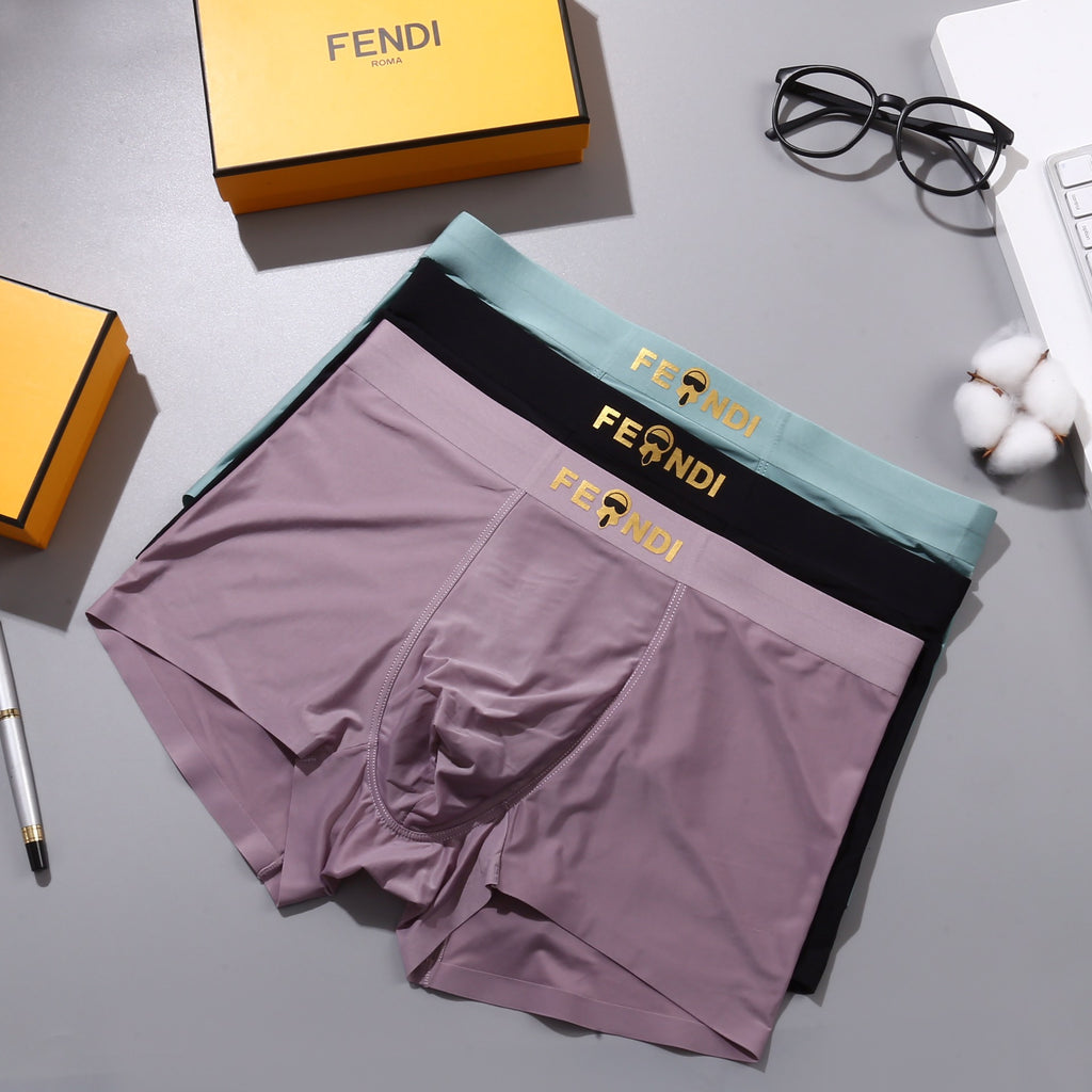 Fendi gold lettered waist boxer briefs - view 3