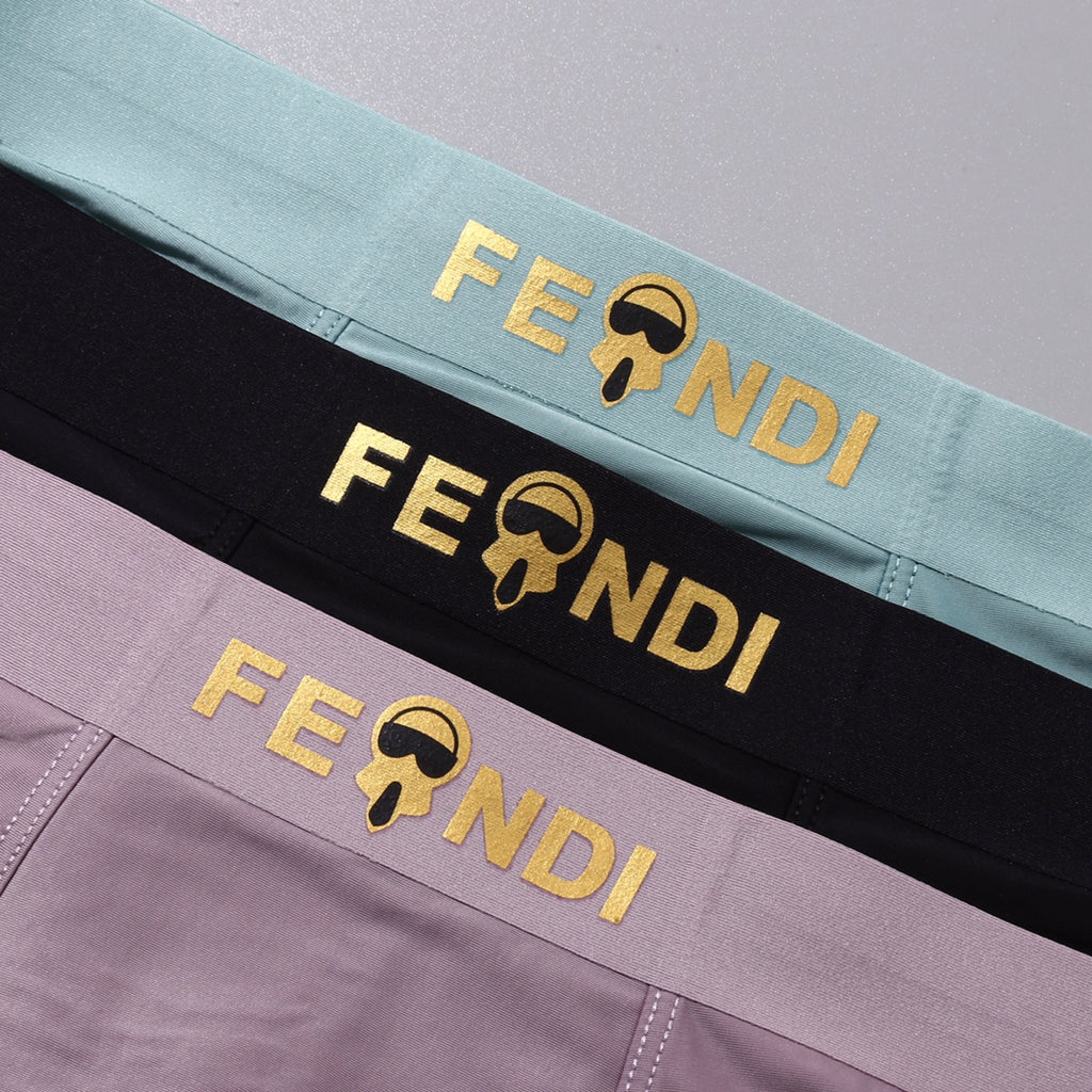 Fendi gold lettered waist boxer briefs - view 4