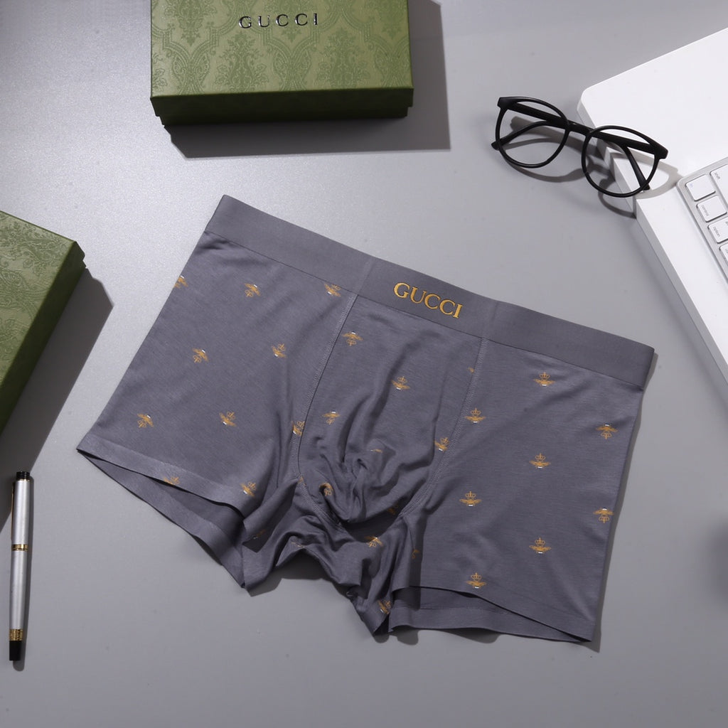 Gucci small gold bee pattern boxer briefs - view 5