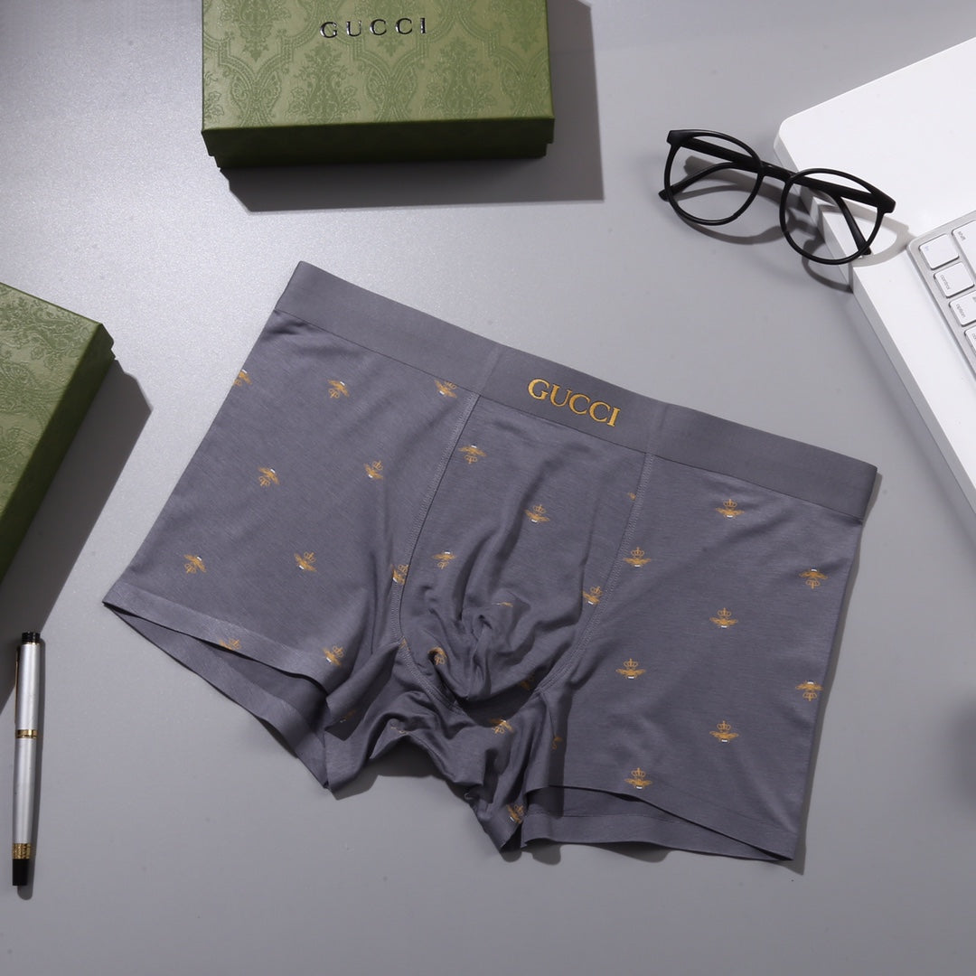 Gucci small gold bee pattern boxer briefs - view 5