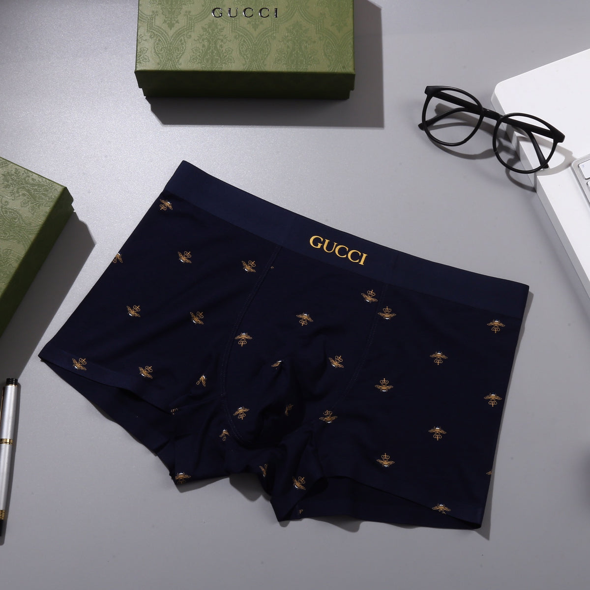 Gucci gold bee waist boxer briefs - view 5