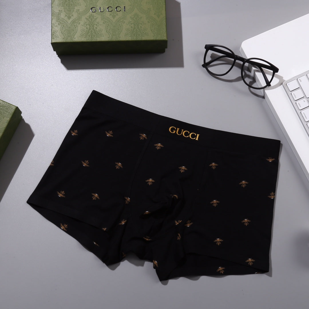 Gucci small gold bee pattern boxer briefs - view 6