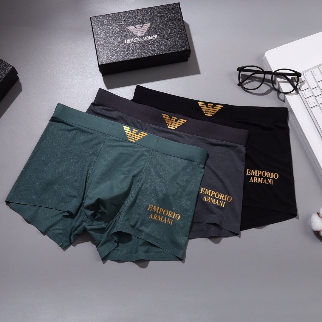 Armani Gold Eagle Waist Underwear - Box of Three Pieces - image 2