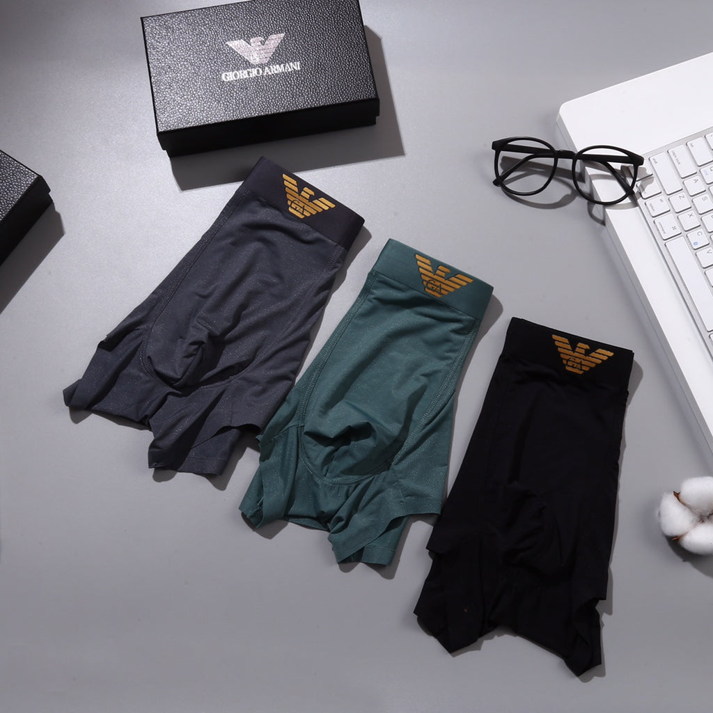 Armani Gold Eagle Waist Underwear - Box of Three Pieces - image 1