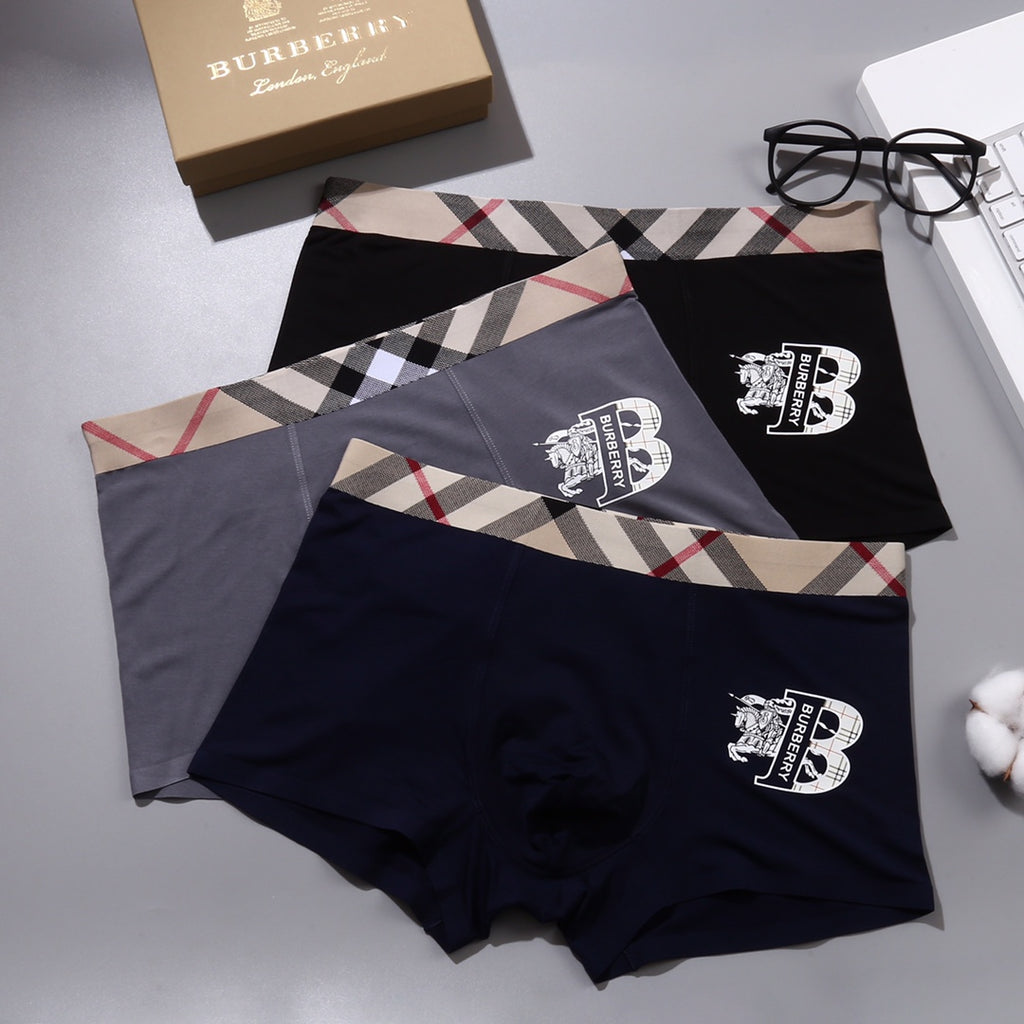 Burberry check waist heraldic b boxer briefs - view 2