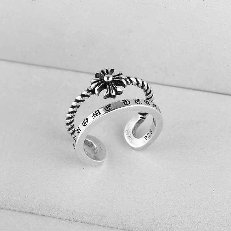 Chrome Hearts Double Cross Open Ring - album image 5