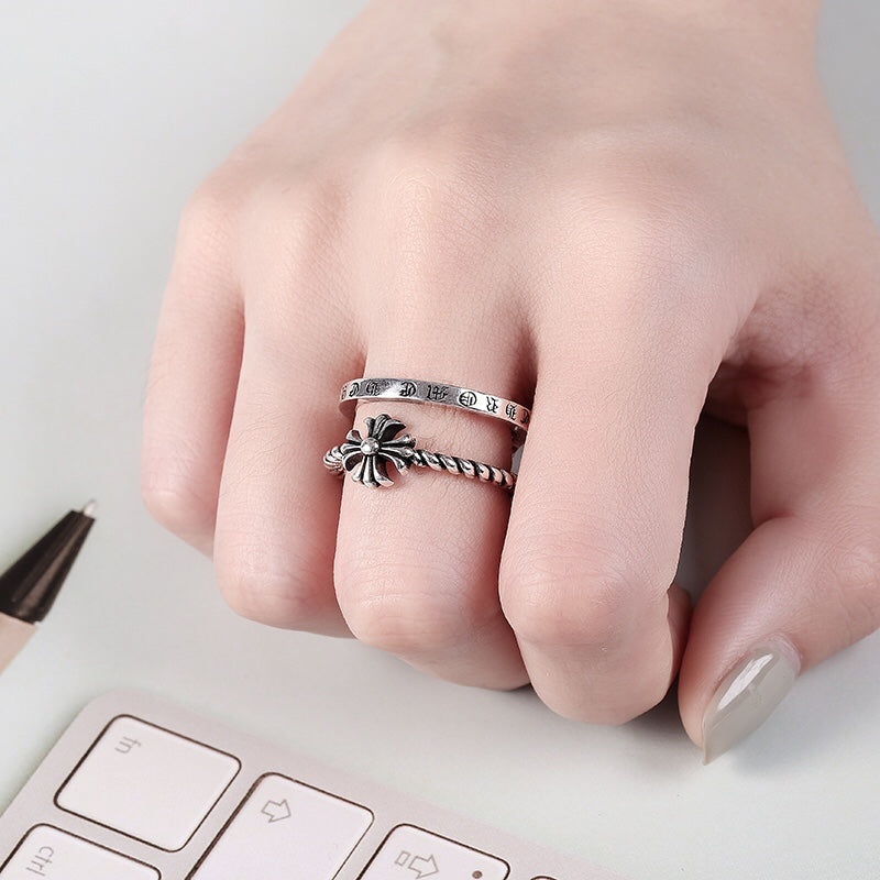 Chrome Hearts Double Cross Open Ring - album image 8