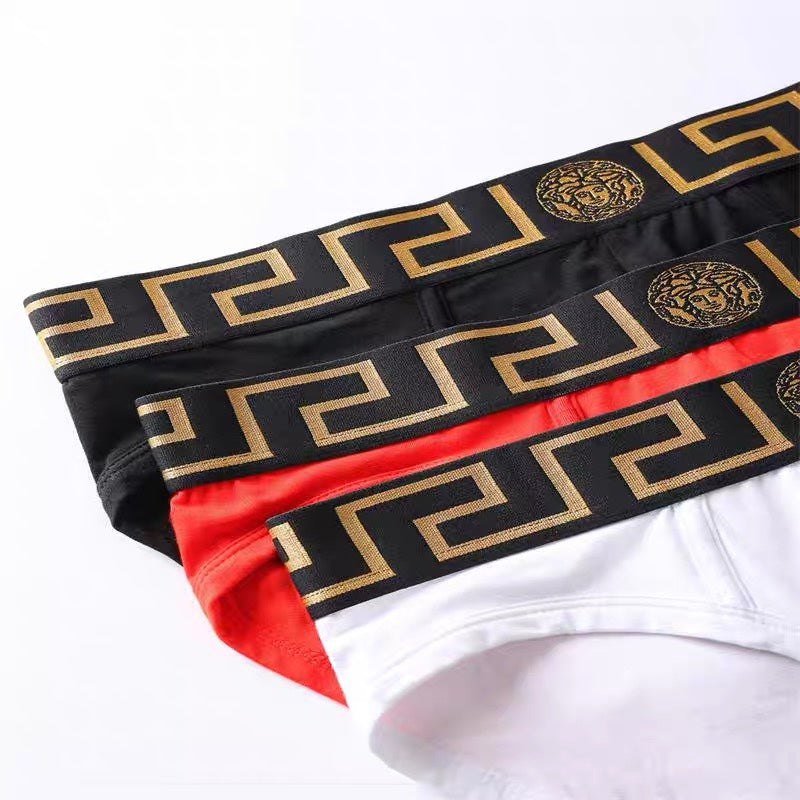 Versace black greek key waist briefs - view 2