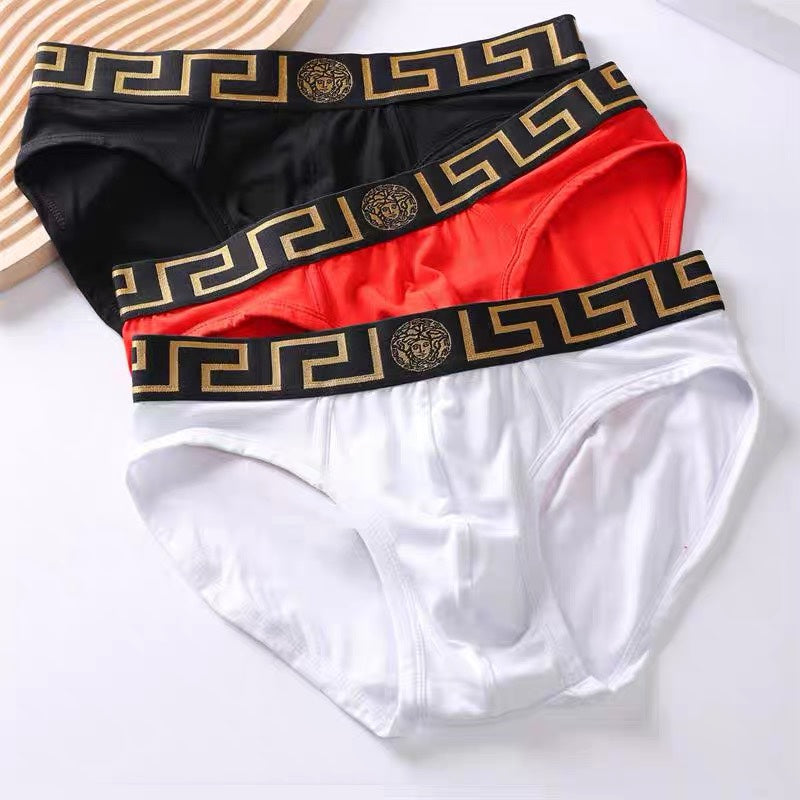 Versace black greek key waist briefs - view 3