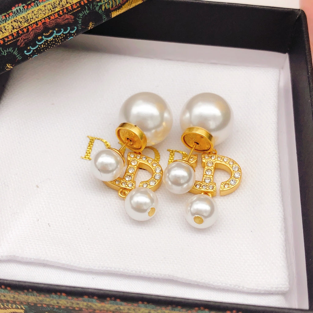 Dior Crystal CD Long Pearl-Look Earrings - product image 9