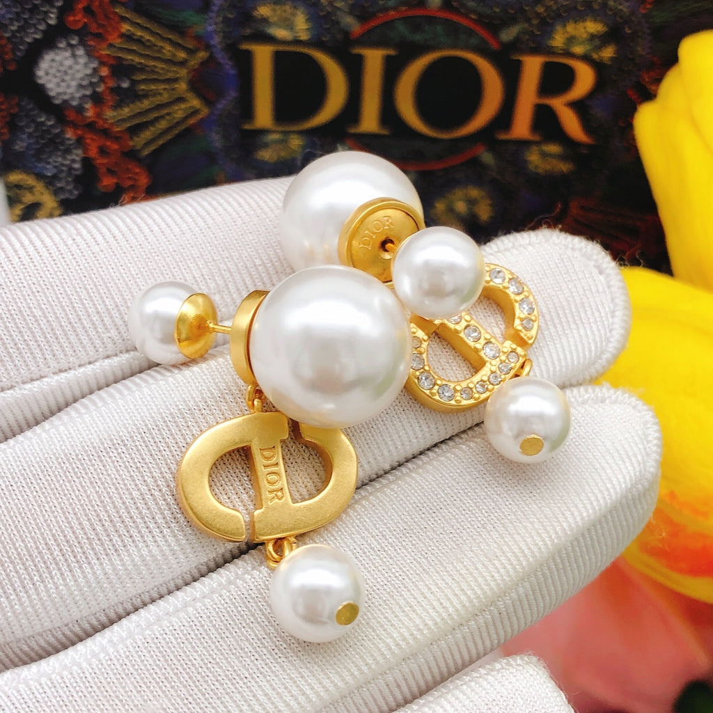 Dior Crystal CD Long Pearl-Look Earrings - product image 7