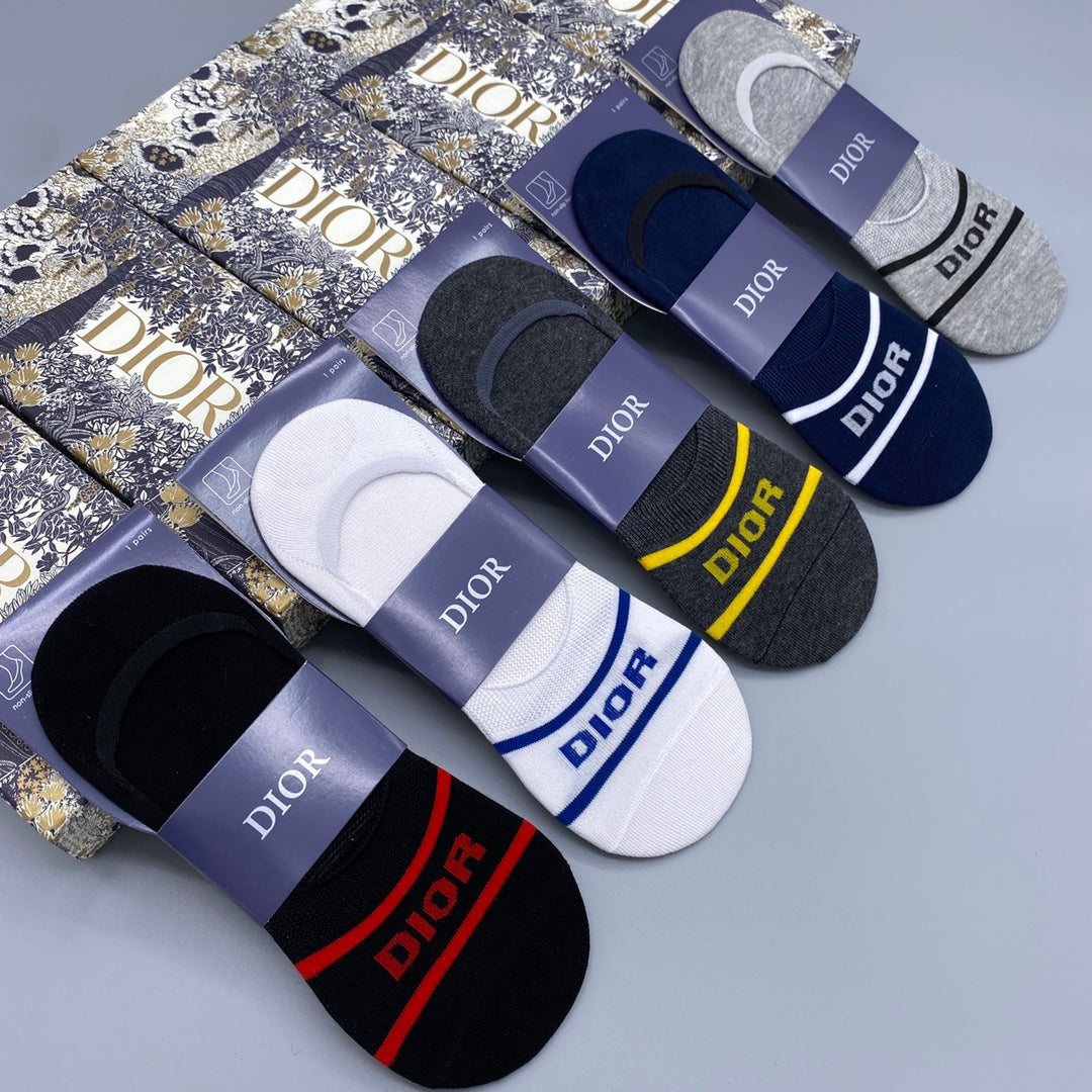 Dior two stripe wordmark ankle socks - view 8