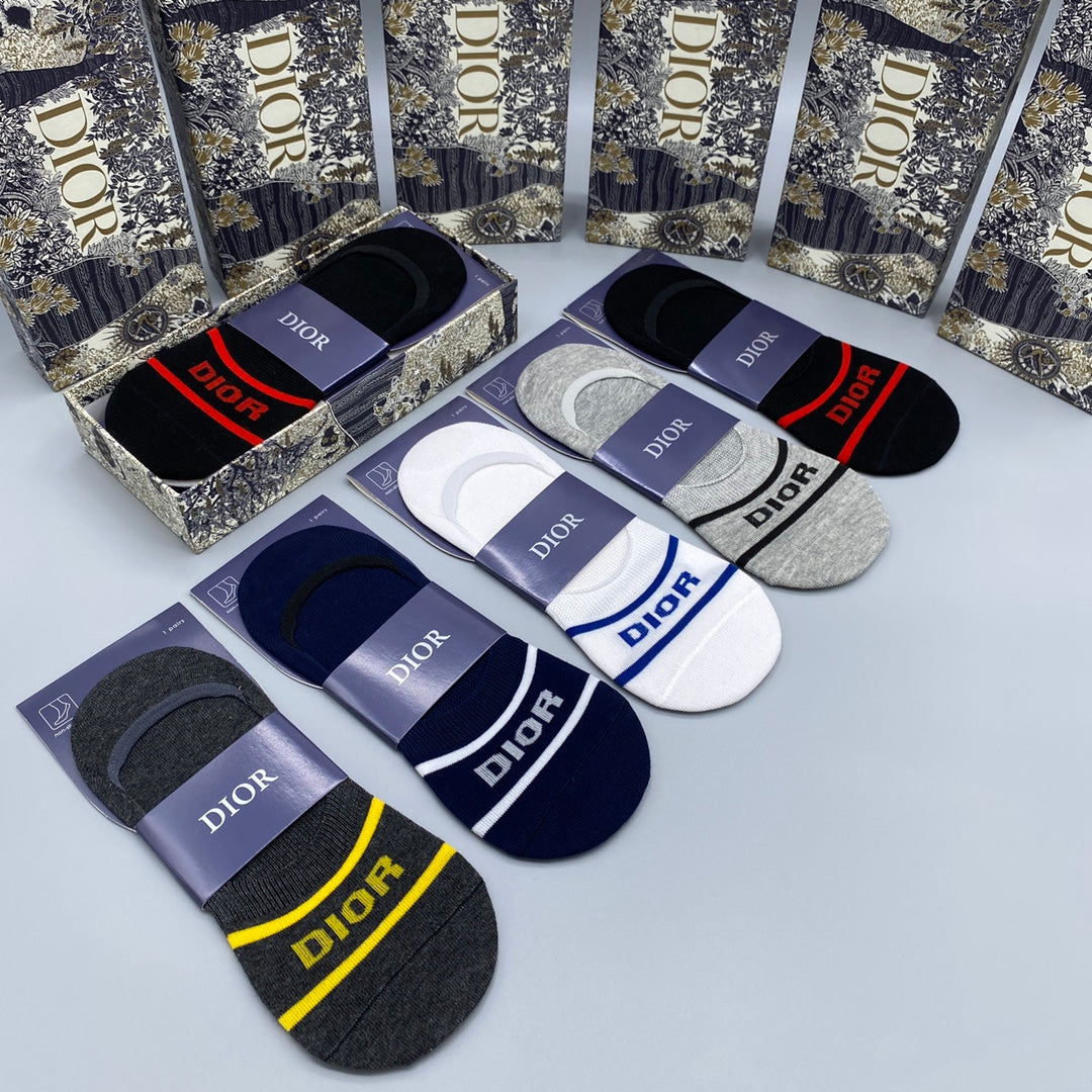 Dior two stripe wordmark ankle socks - view 1