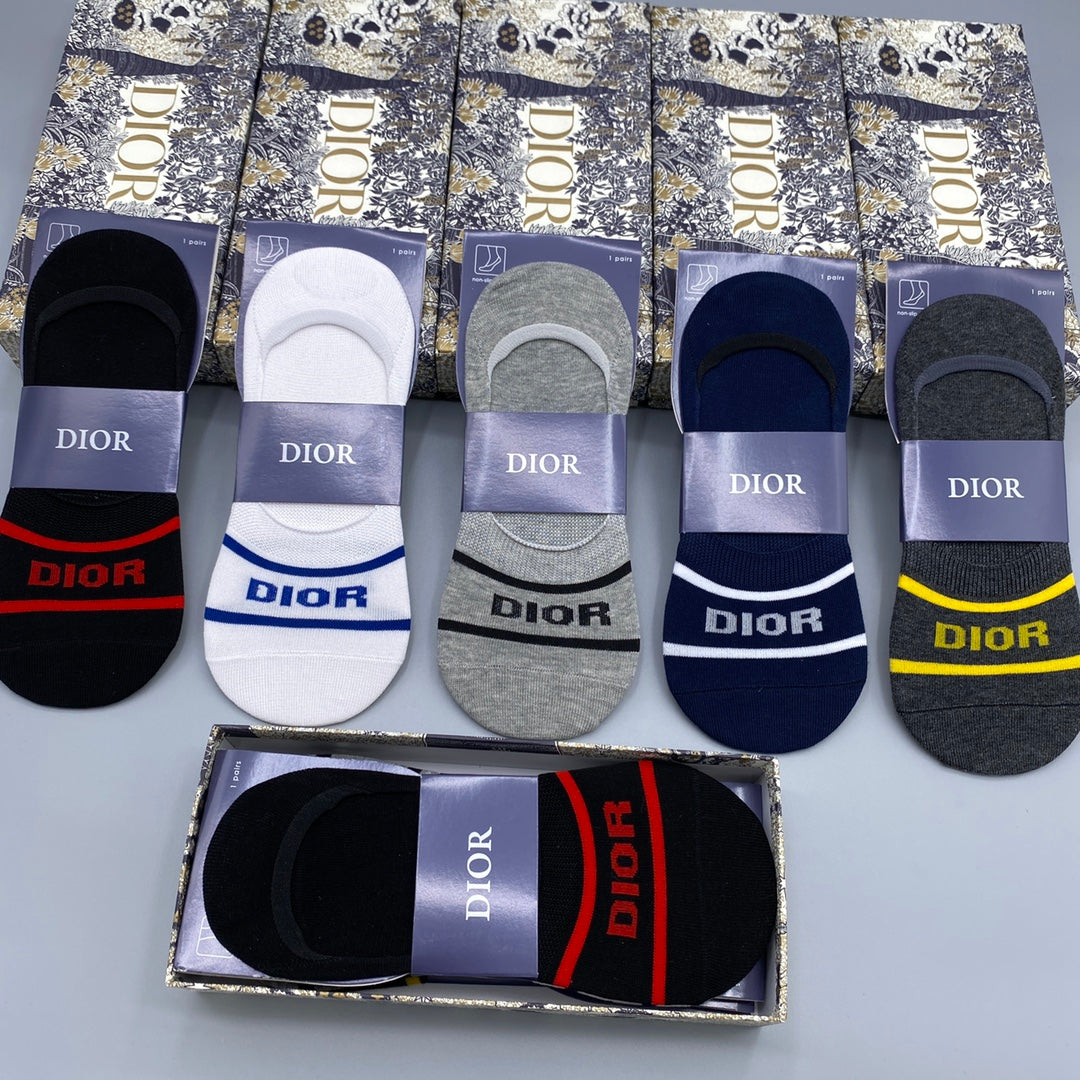 Dior two stripe wordmark ankle socks - view 6