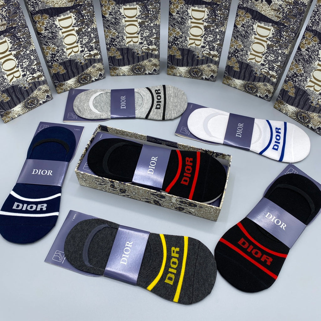 Dior two stripe wordmark ankle socks - view 7