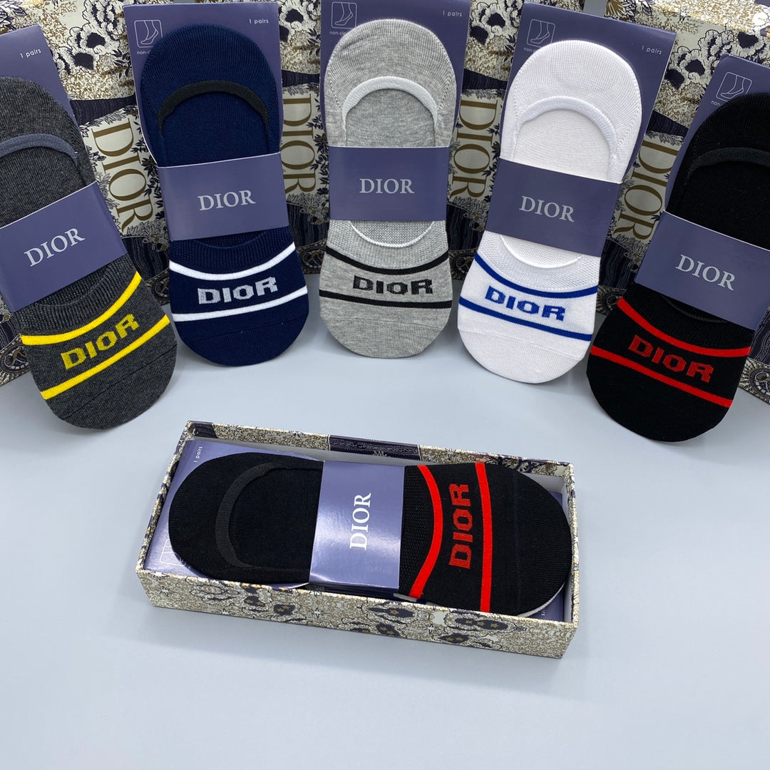 Dior two stripe wordmark ankle socks - view 5