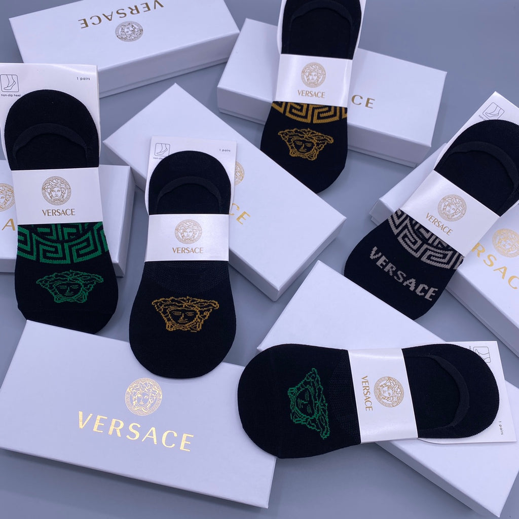 Versace colored medusa band ankle socks - view 9