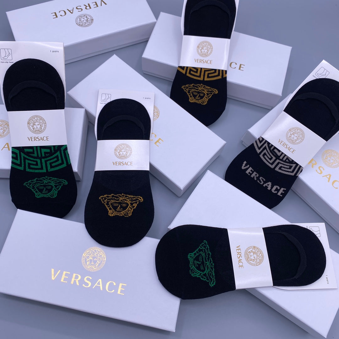 Versace colored medusa band ankle socks - view 9