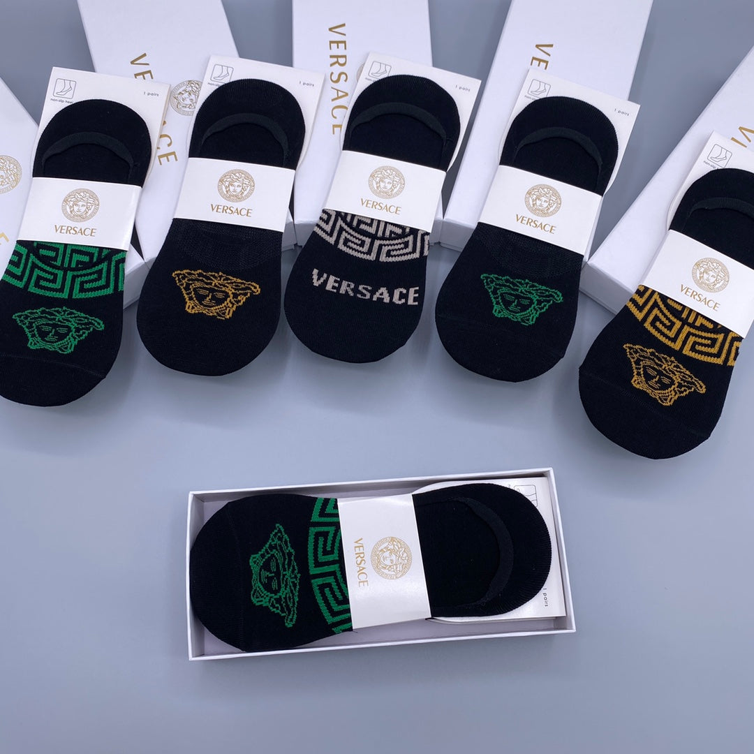 Versace colored medusa band ankle socks - view 8