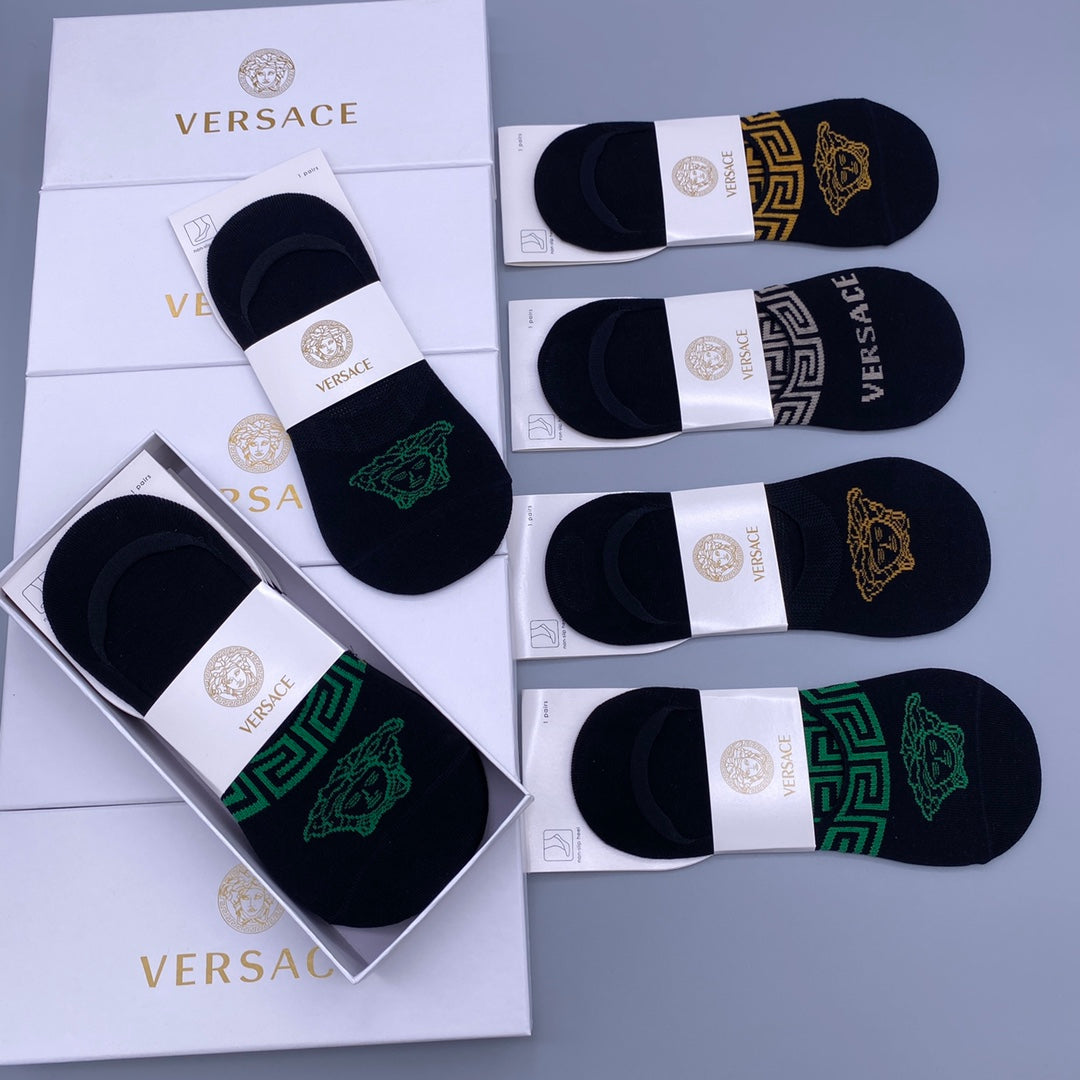 Versace colored medusa band ankle socks - view 6