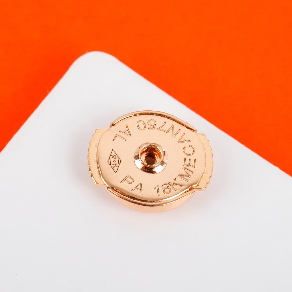 Hermès Gold and Silver-Tone Round Disc Stud Earrings - album image 4