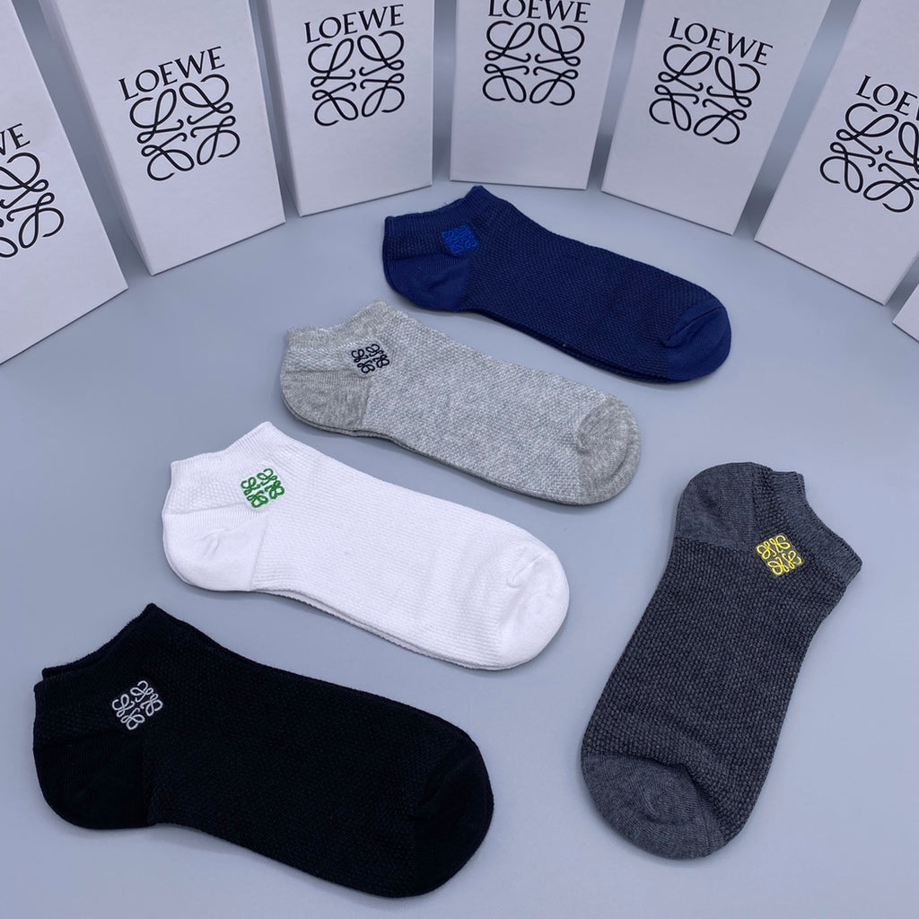 Loewe low cut colored anagram ankle socks - view 9