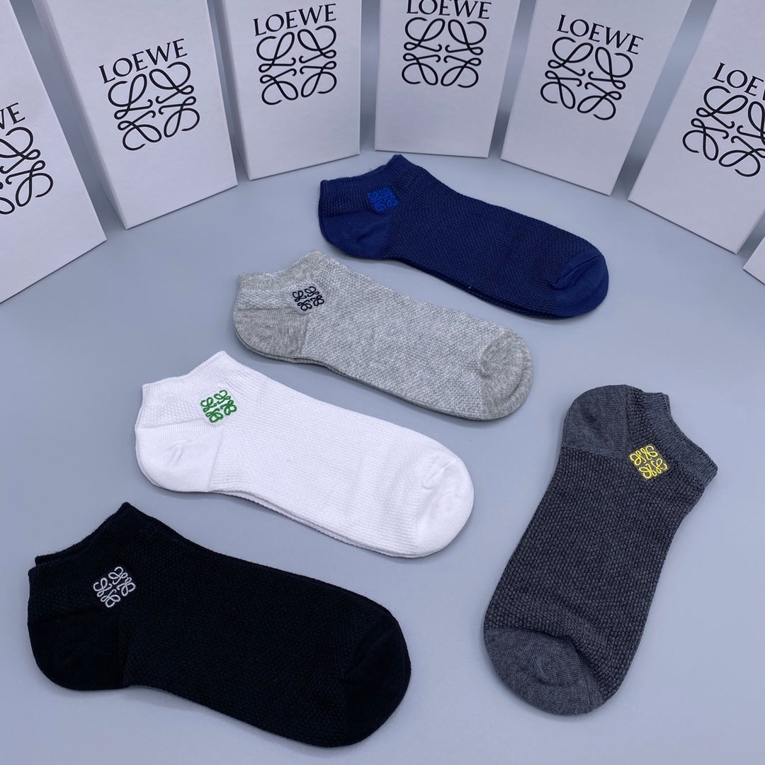 Loewe low cut colored anagram ankle socks - view 9