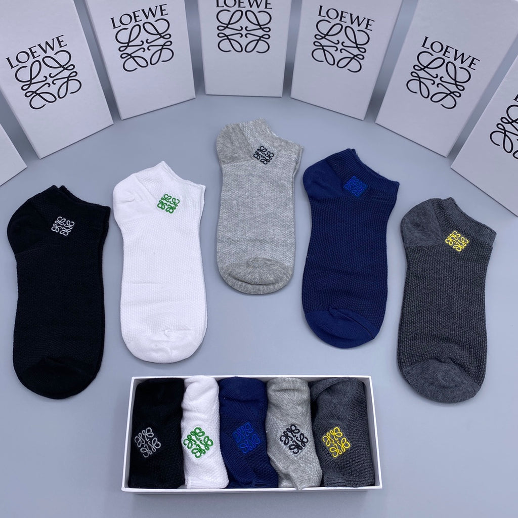 Loewe low cut colored anagram ankle socks - view 8