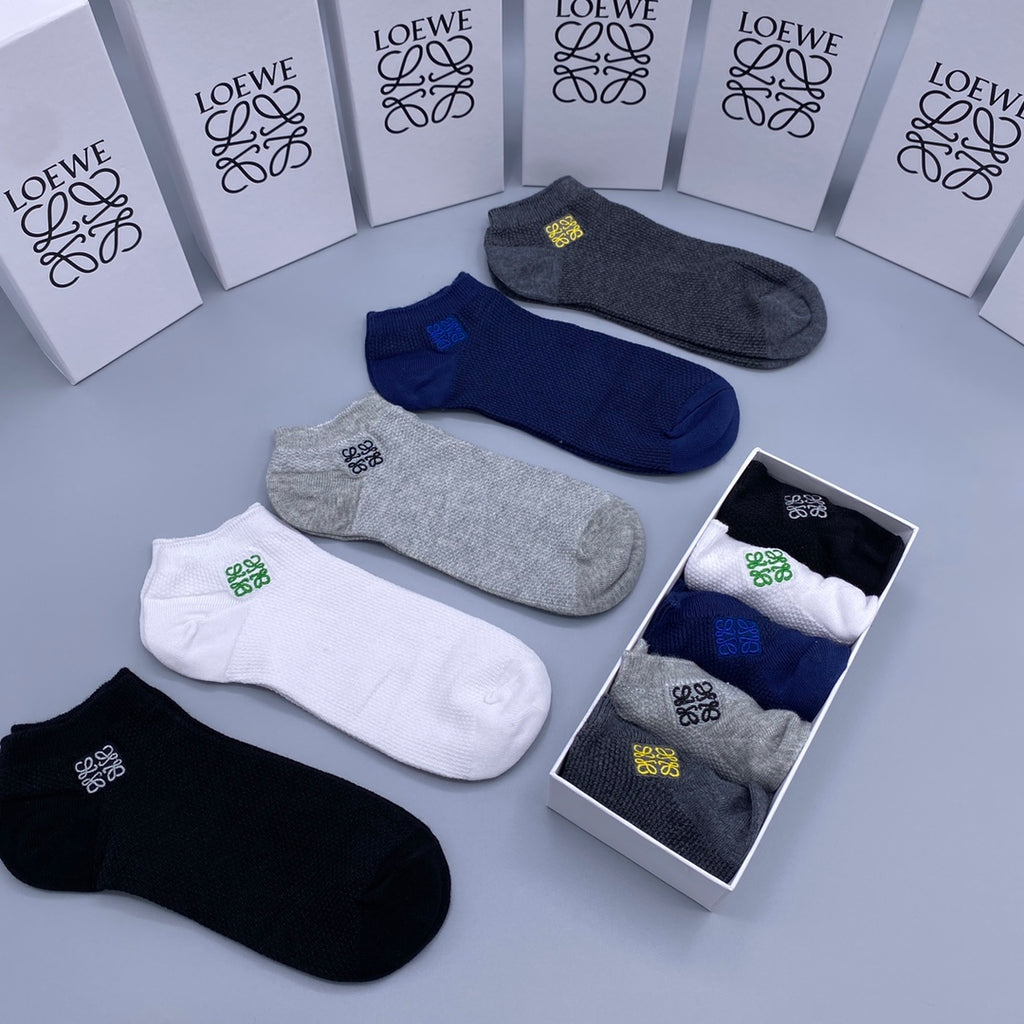 Loewe low cut colored anagram ankle socks - view 7