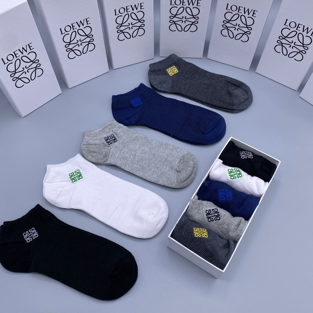Loewe low cut colored anagram ankle socks - view 7
