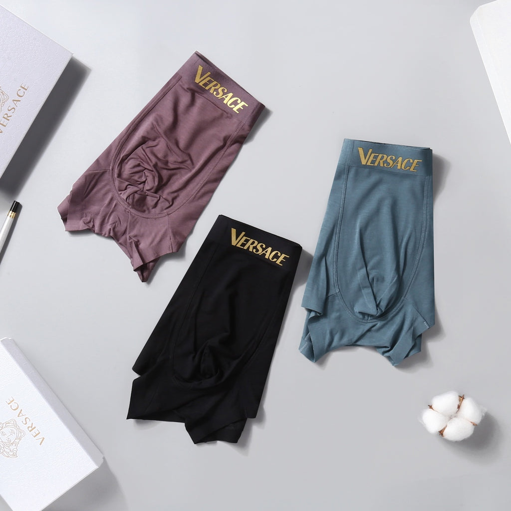 Versace gold waist lettering boxer briefs - view 3