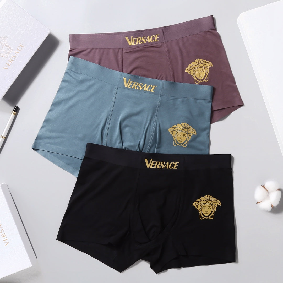 Versace small gold medusa boxer briefs - view 3