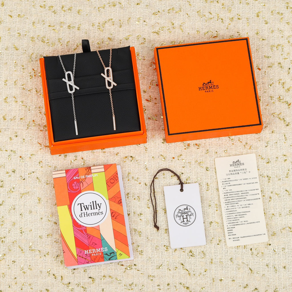 Hermès Silver-Tone Long Anchor-Link Drop Earrings - album image 1
