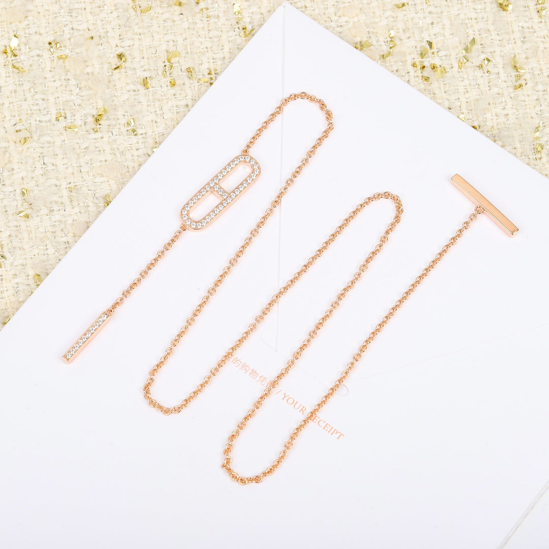 Hermès Silver-Tone Long Anchor-Link Drop Earrings - album image 3