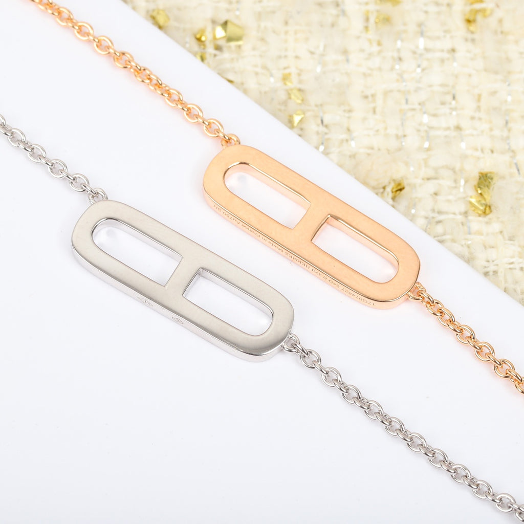 Hermès Silver-Tone Long Anchor-Link Drop Earrings - album image 6
