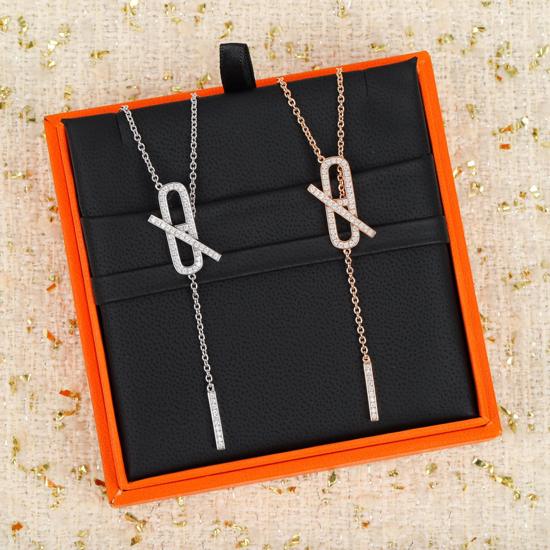 Hermès Silver-Tone Long Anchor-Link Drop Earrings - album image 2