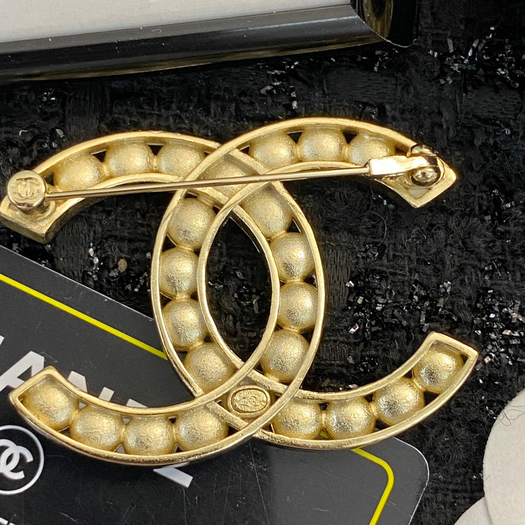 Chanel Interlocking C Crystal Accent Brooch - album image 7