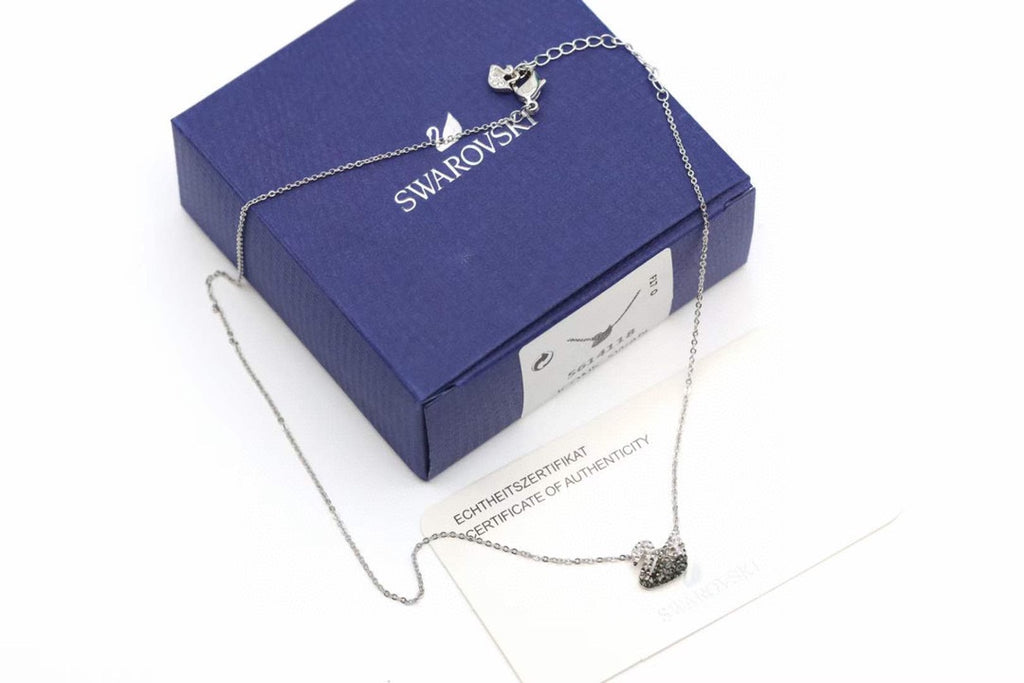 Swarovski Silver-Tone Crystal Swan Pendant Necklace - album image 8