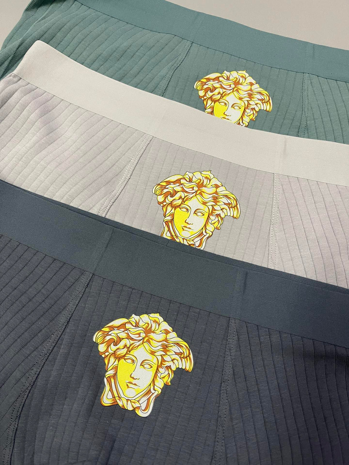 Versace gold medusa ribbing boxer briefs - view 10