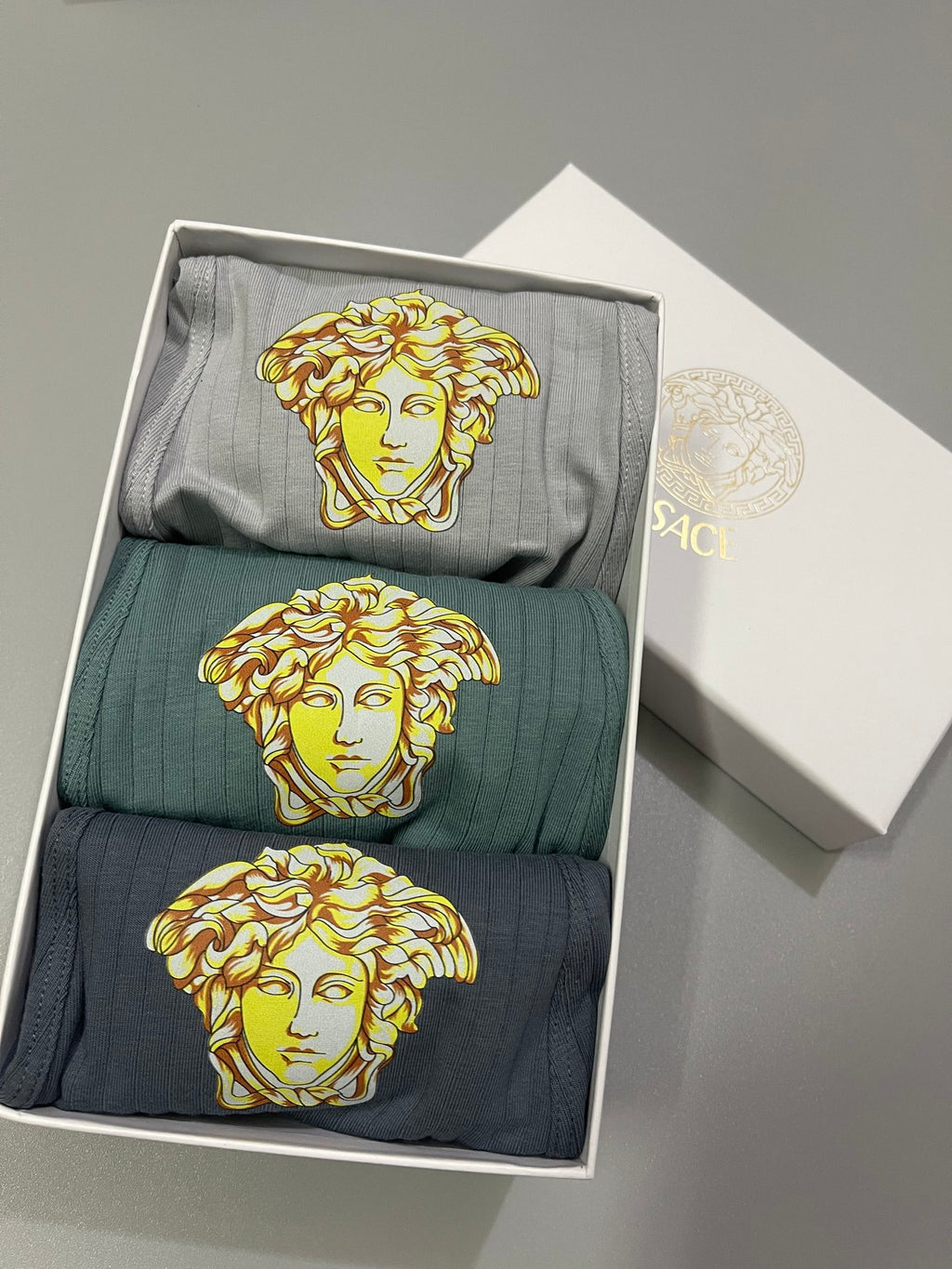 Versace gold medusa ribbing boxer briefs - view 13