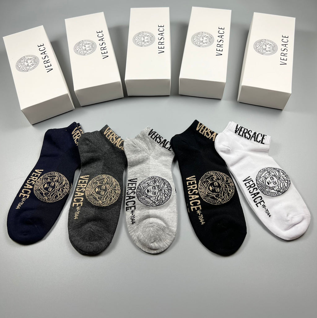 Versace large side medusa ankle socks - view 4