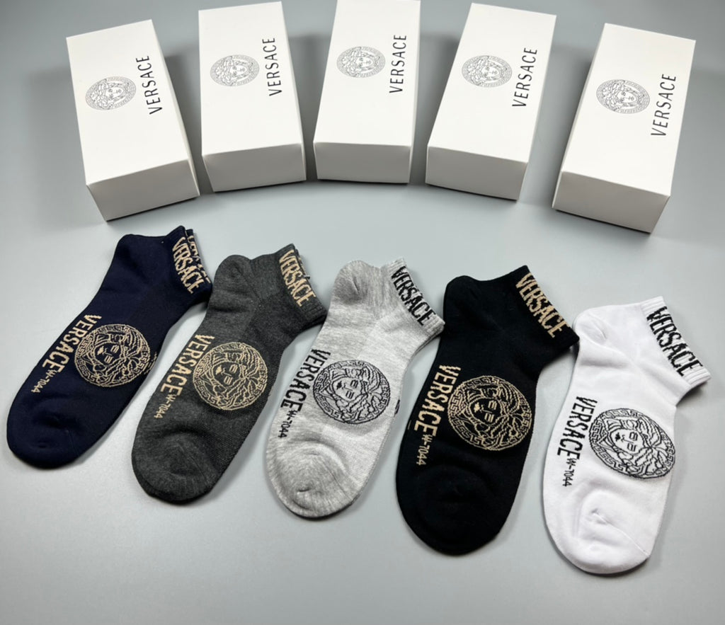 Versace large side medusa ankle socks - view 5