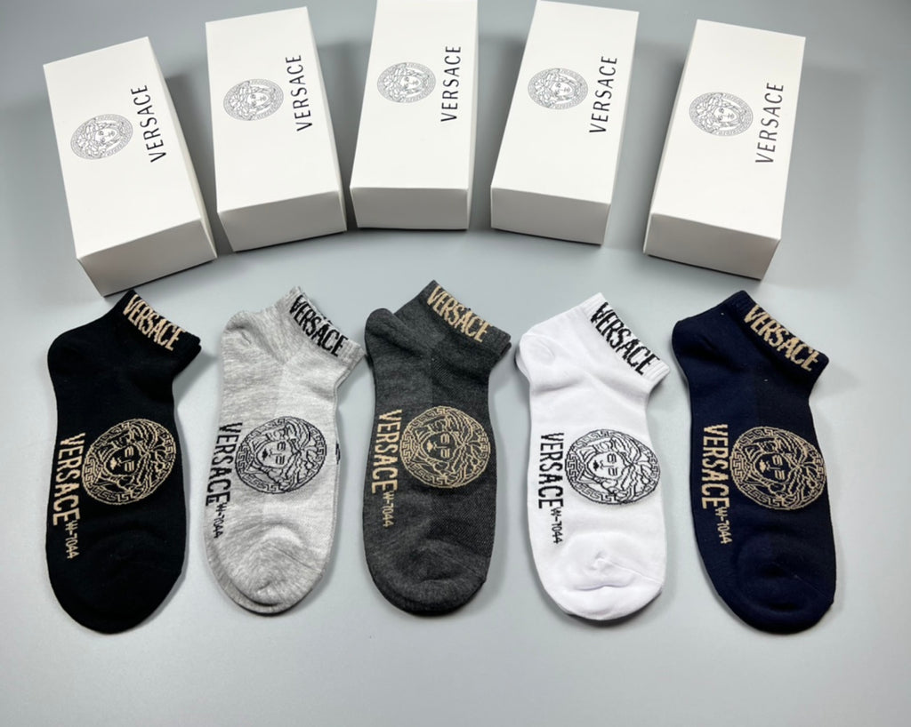 Versace large side medusa ankle socks - view 1