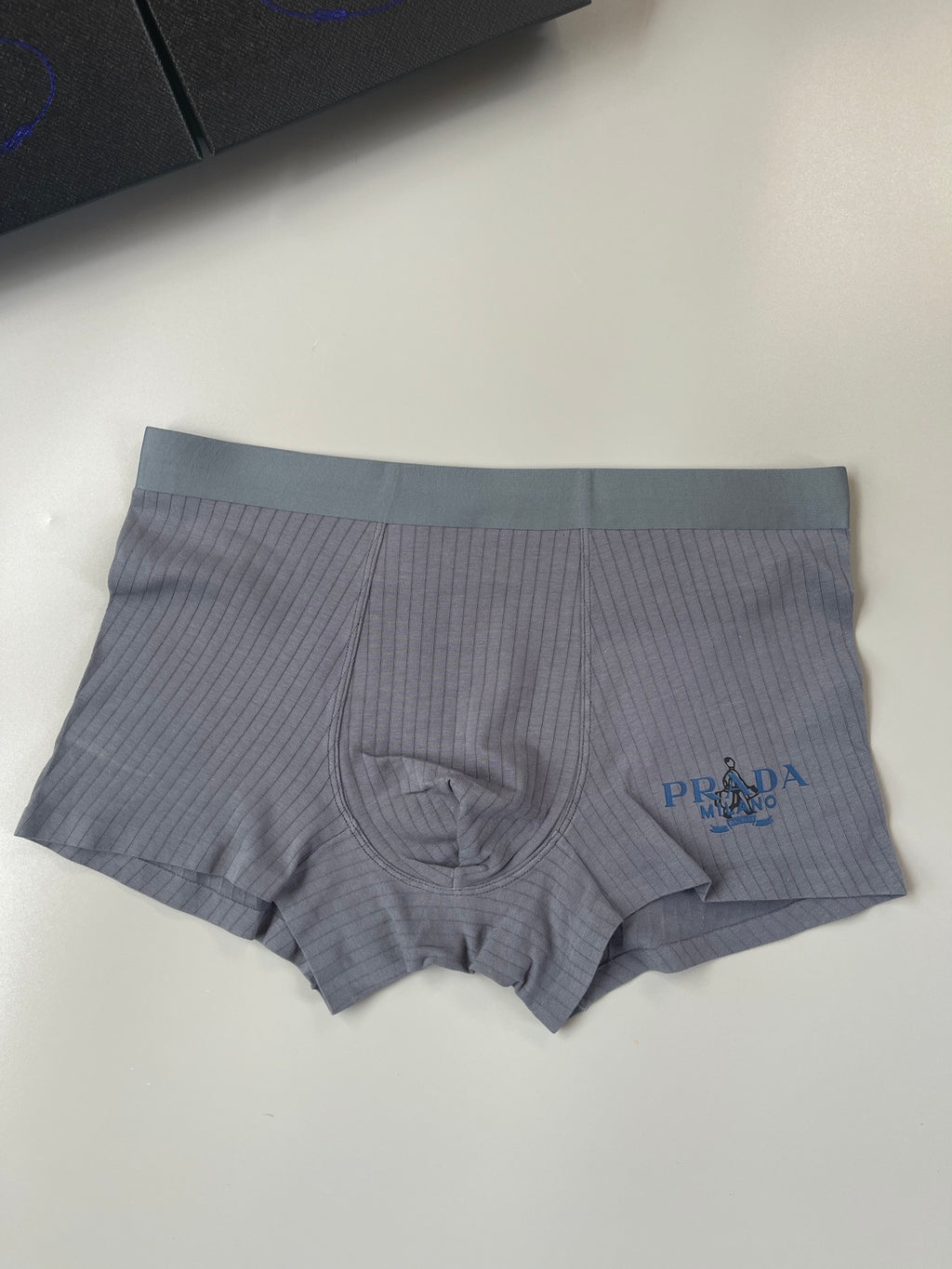 Prada ribbed neutral side lettering boxer briefs - view 7
