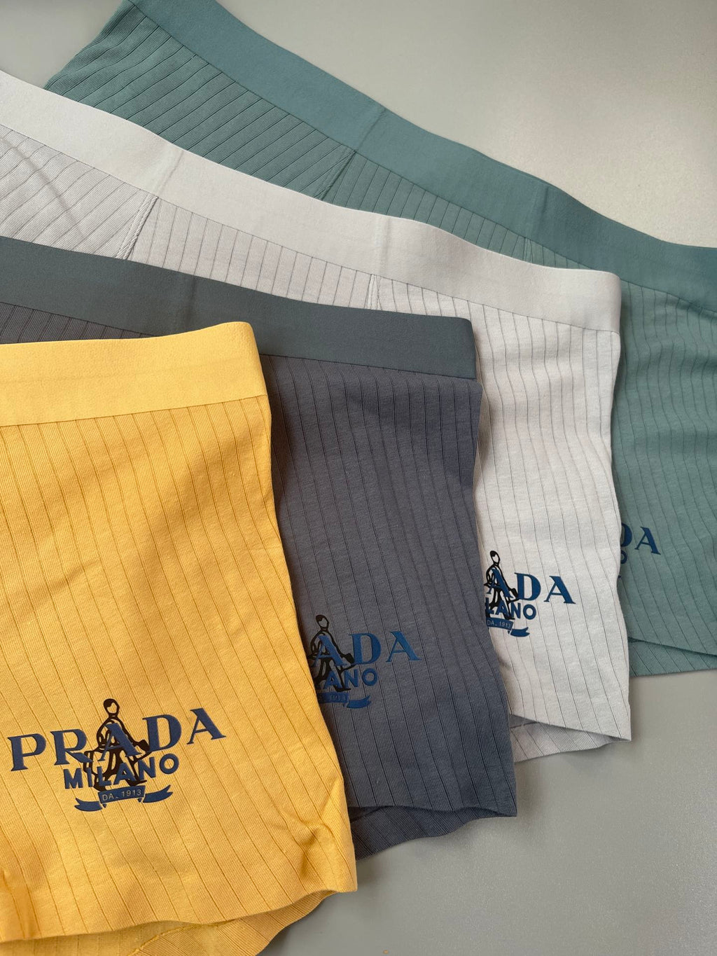Prada ribbed pastel side lettering boxer briefs - view 4
