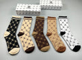 Chanel diamond emblem color assortment crew socks - view 1